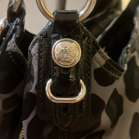 COACH MAGGIE OCELOT SATEEN LEOPARD HOBO BAG 15772 - Picture 5 of 10